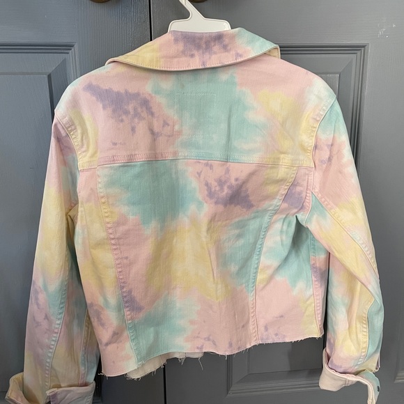 Crop Tie-Dye Denim Jacket - Picture 3 of 3